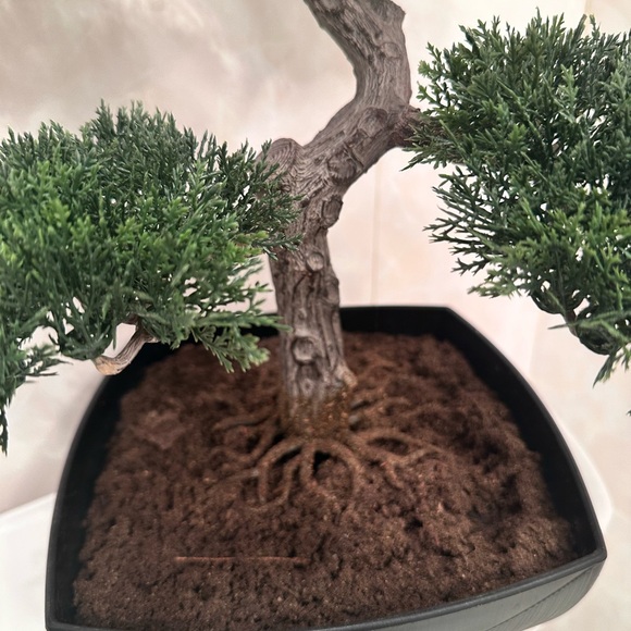 Artificial Elegant Bonsai Pine Tree Plastic Simulation Potted Plant Decorative - Picture 4 of 16